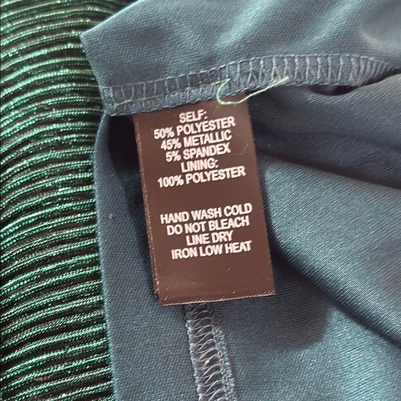 Lulu's Falling Star Teal Green Sleeveless Textured Knit Metallic Maxi Dress Sz L - Picture 15 of 15